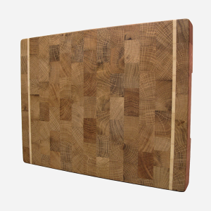 Tabla de cortar de madera aserrada a testa