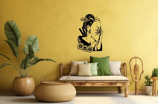 Geisha con abanico