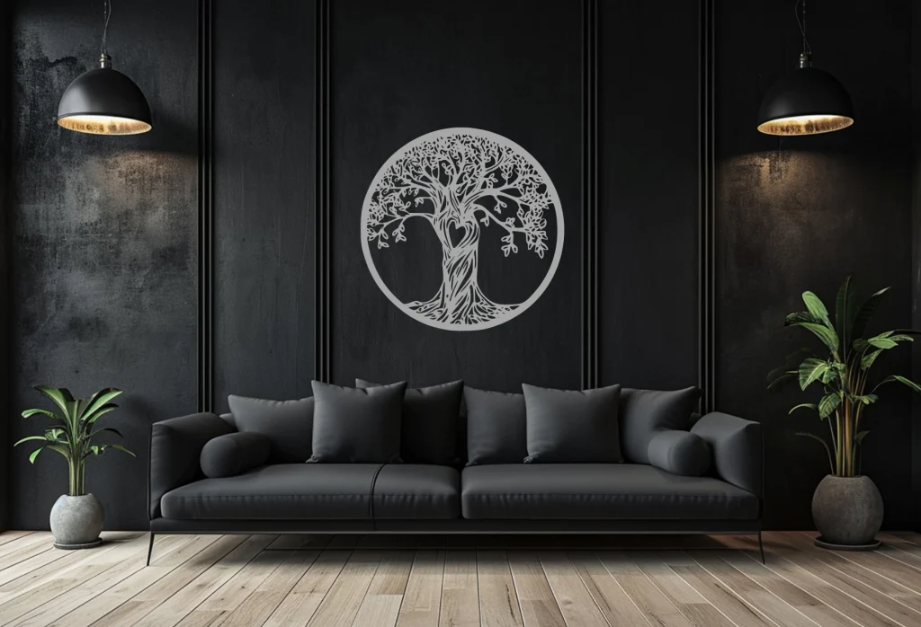 información 2 a black couch in a room