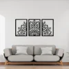 Mandala floral en 3 partes
